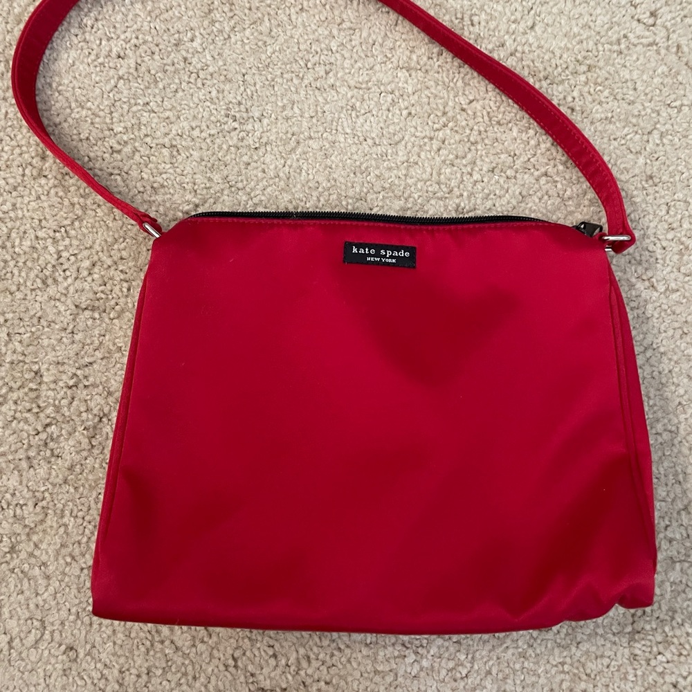 Kate Spade red satin evening bag
